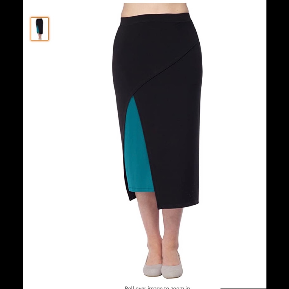 NWT sympli matrix Skirt black $180 teal